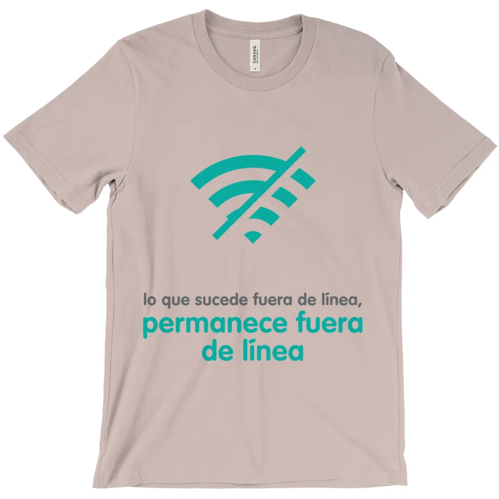 What Happens Offline Adult T-Shirts (Spanish)