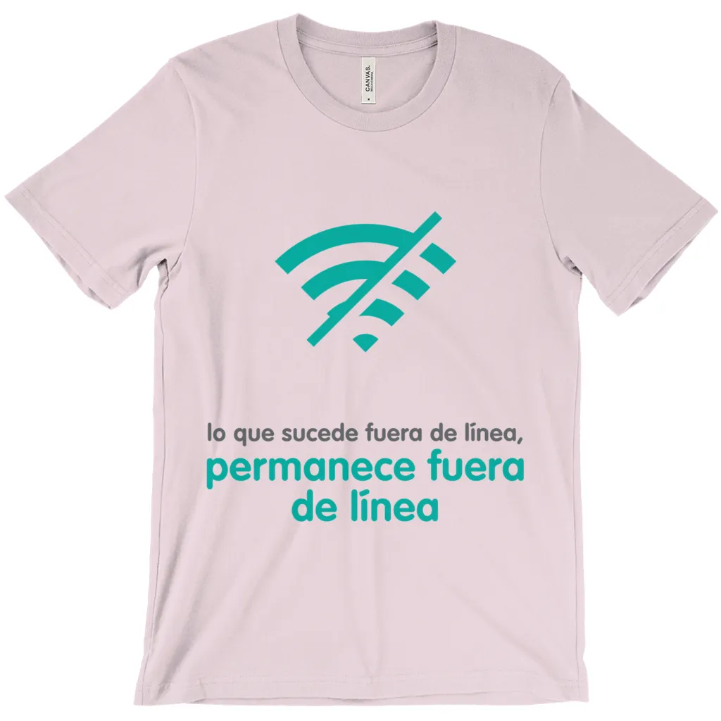 What Happens Offline Adult T-Shirts (Spanish)