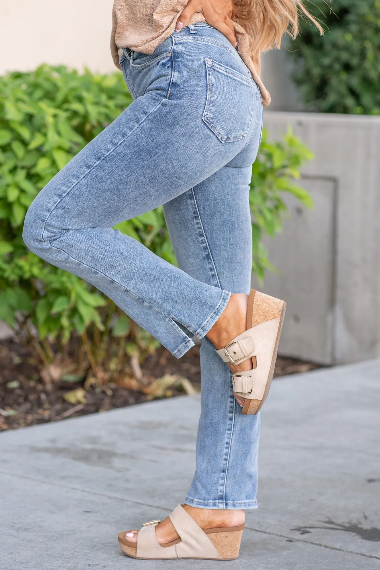 Whisper in Blue High Rise Relaxed Straight Leg Regular & Plus Sizes
