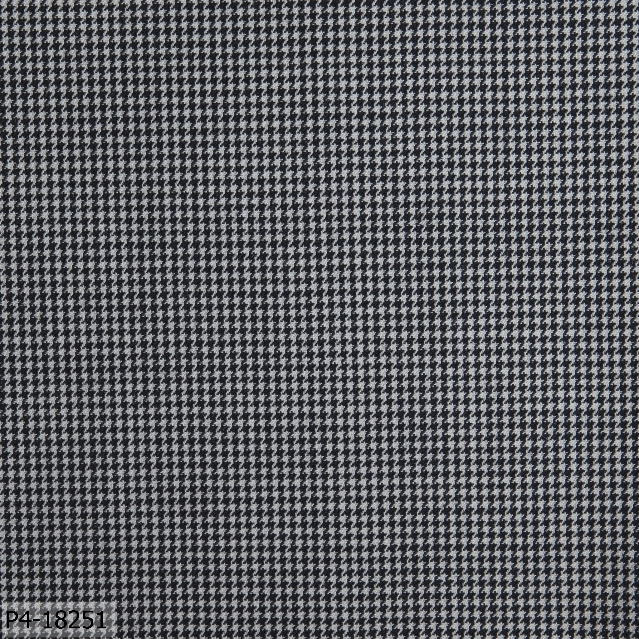 White And Black Houndstooth Print Flannel Suit