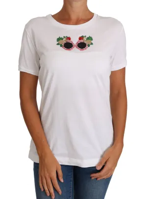 White Cotton #dgfamily T-shirt