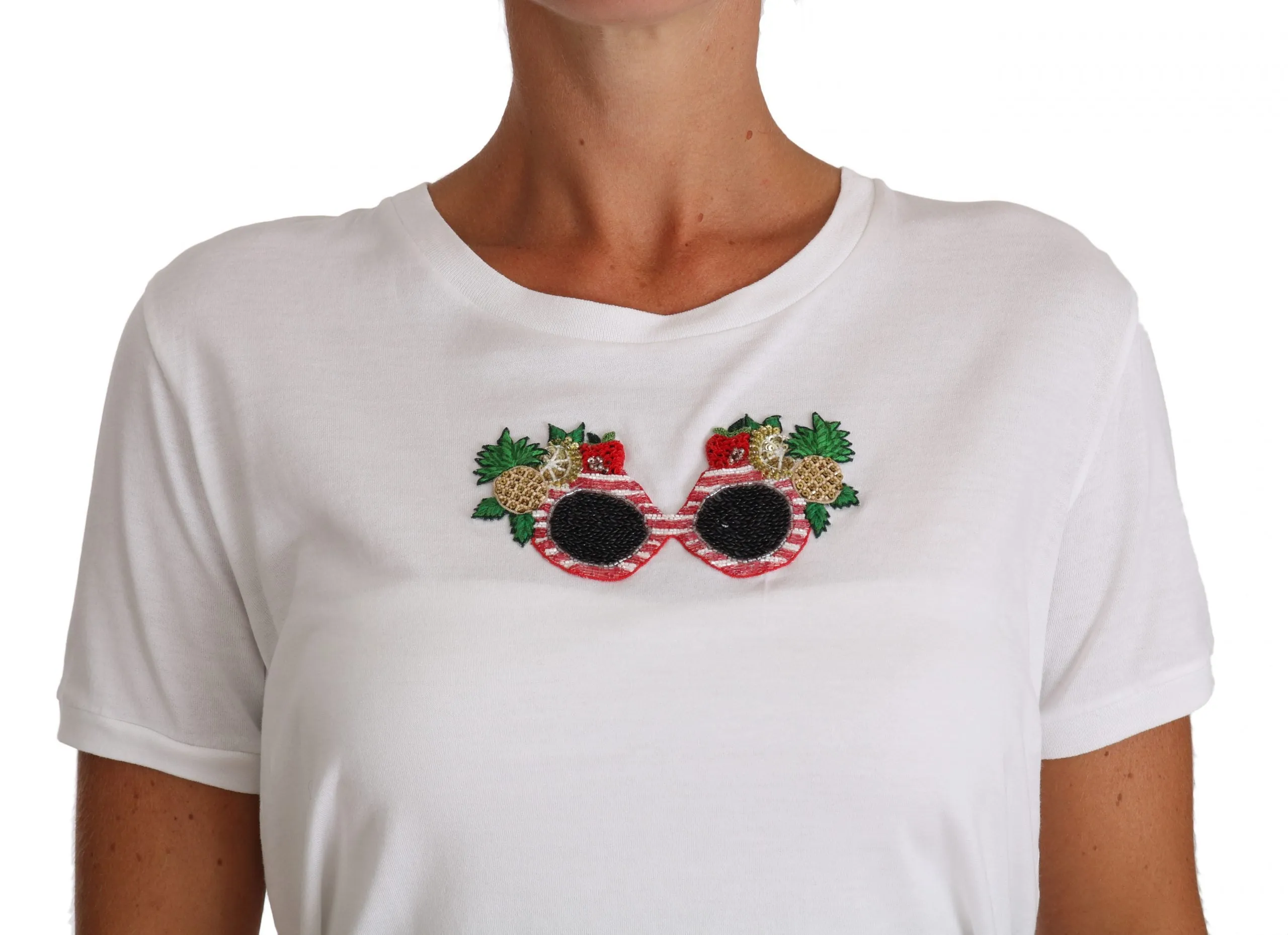 White Cotton #dgfamily T-shirt