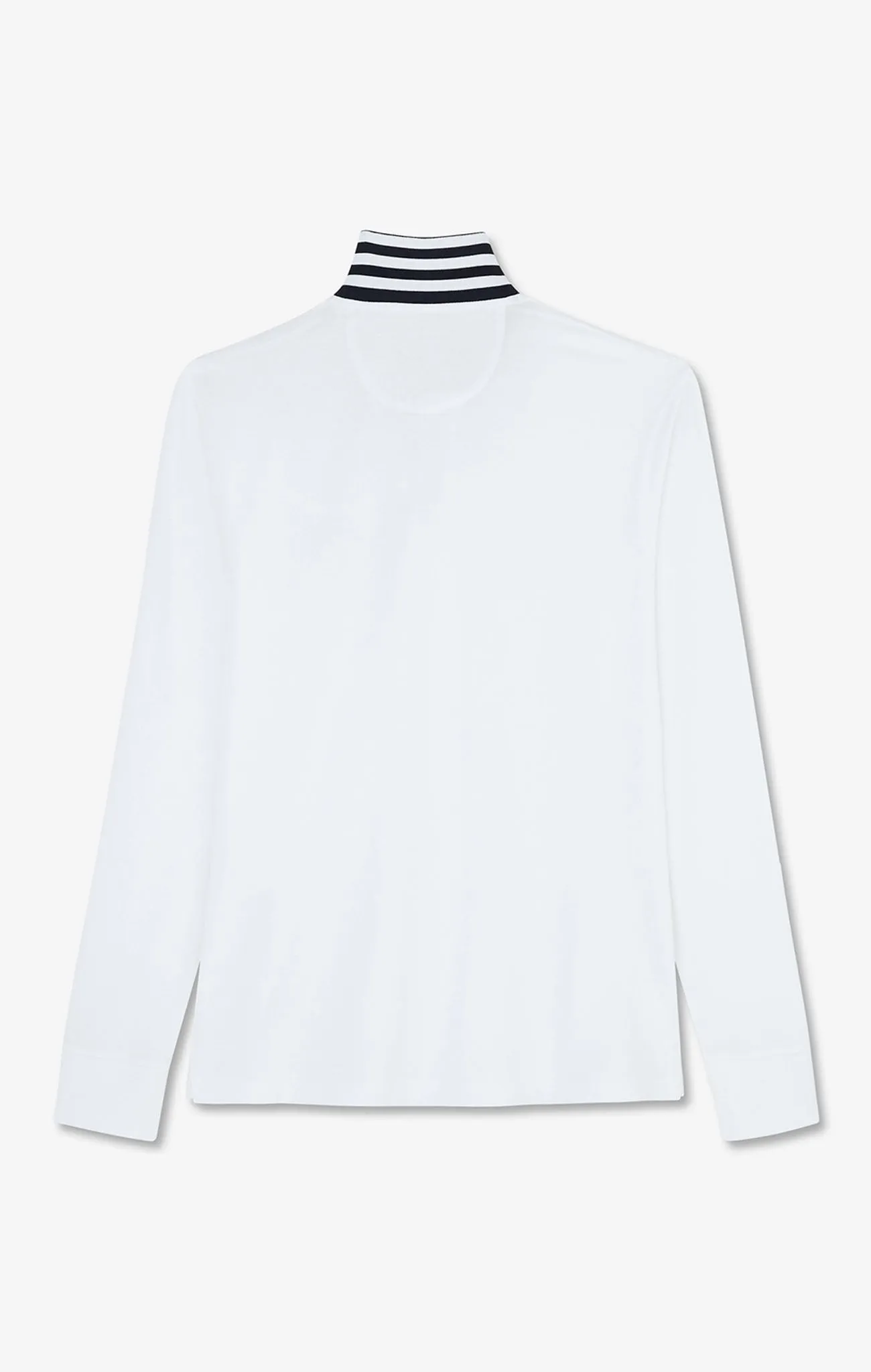 White cotton polo with contrasting neck