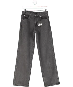 White Fox Black Taking A Trip Mid Rise Straight Leg Jeans UK S