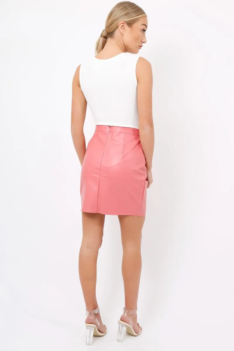 White Hook And Eye Cut Out Bodysuit - Reign