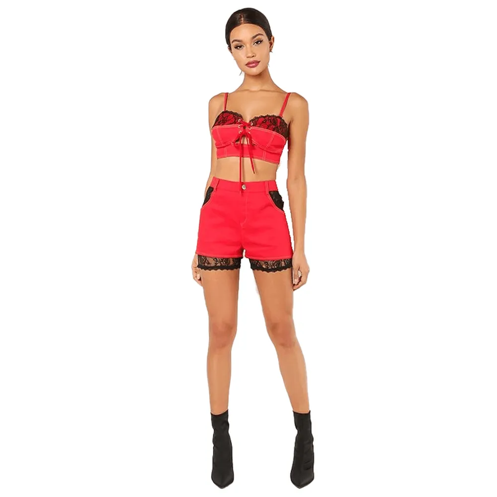 Women's Lace Detail Shorts