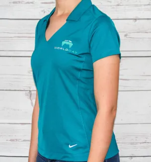 Women's V-Neck Dri-FIT Vertical Mesh Polo