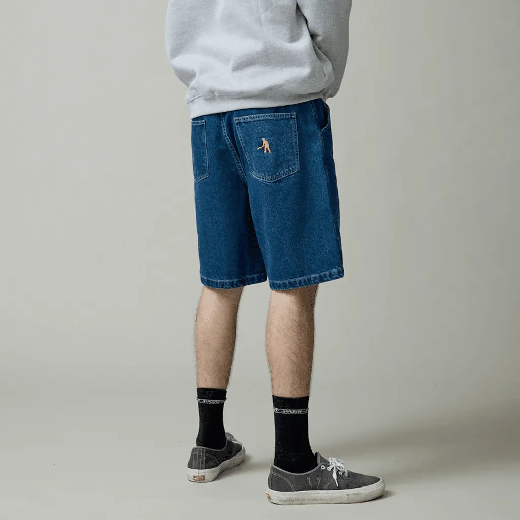 Workers club jean shorts - Faded wash dark indigo