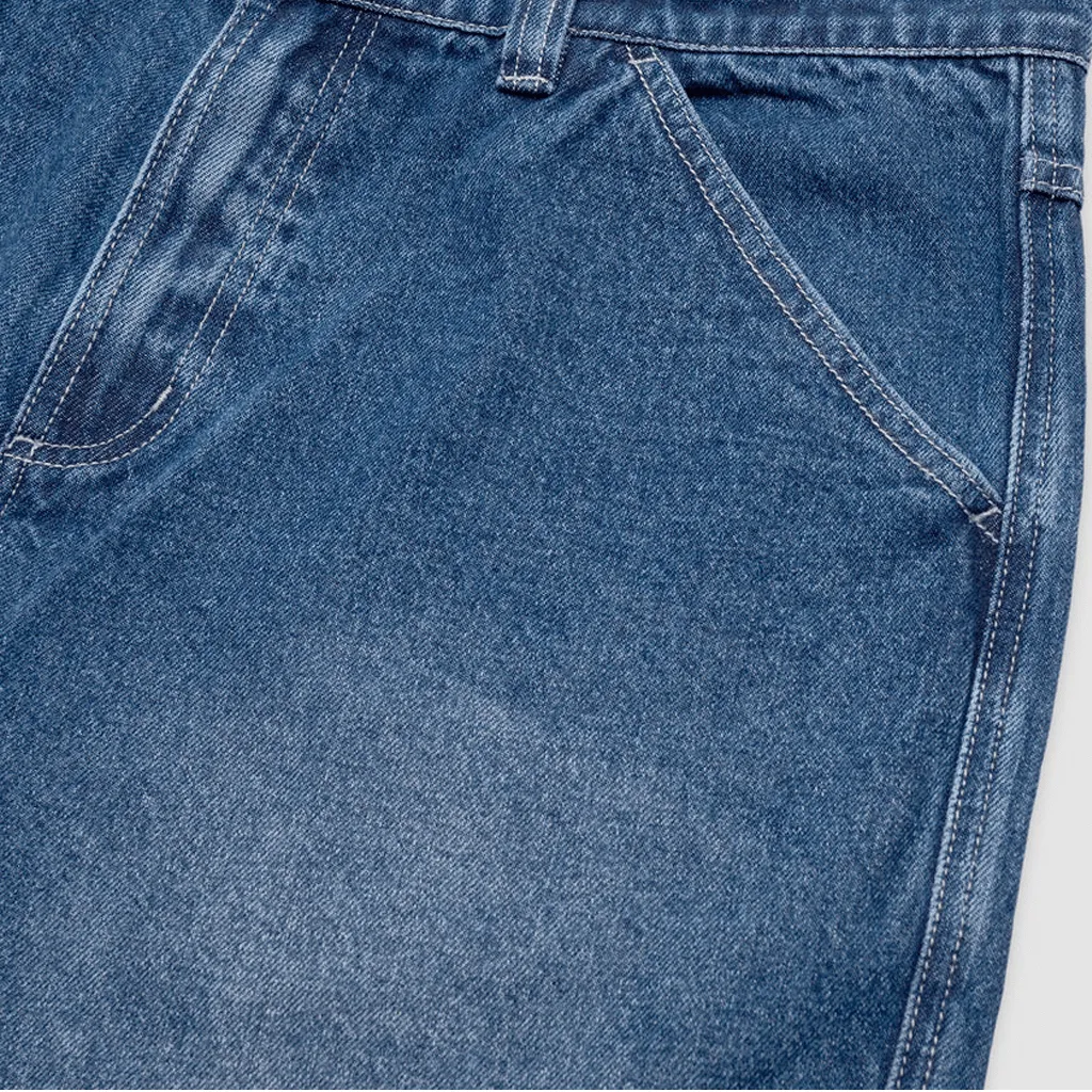 Workers club jean shorts - Faded wash dark indigo