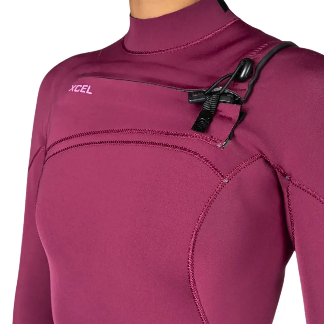 Xcel Womens 3/2mm Comp Chest Zip Fullsuit Wetsuit - Plum