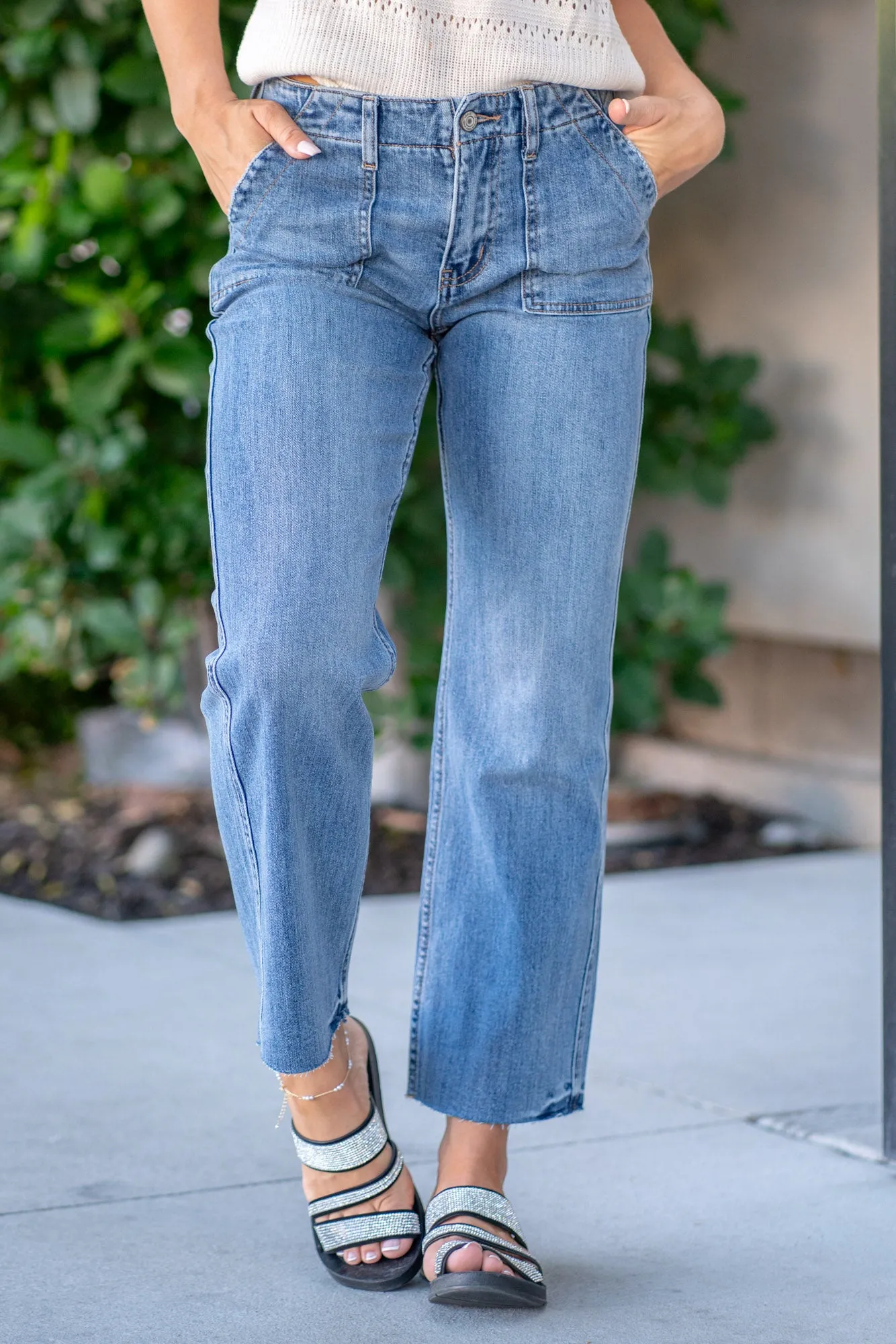 Yacht High Rise Crop Utility Straight Leg