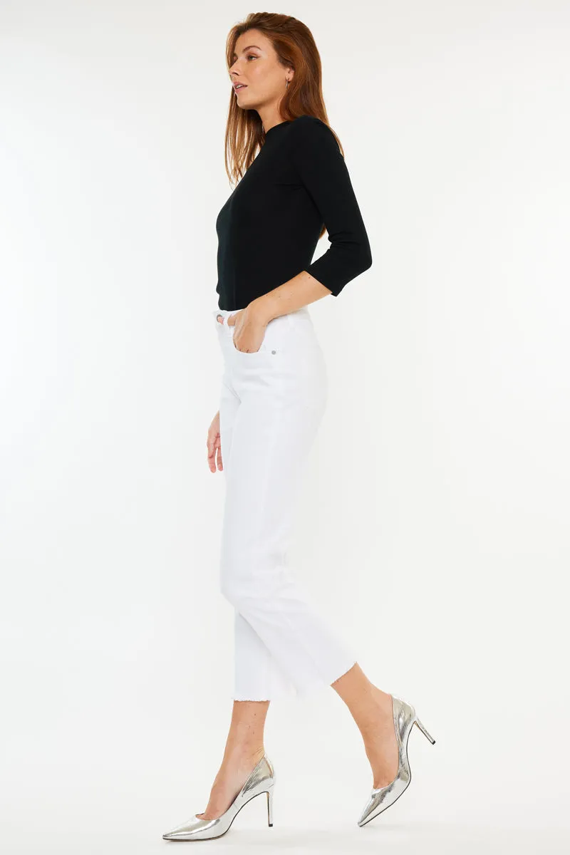 Zahra High Rise Cropped Straight Leg Jeans