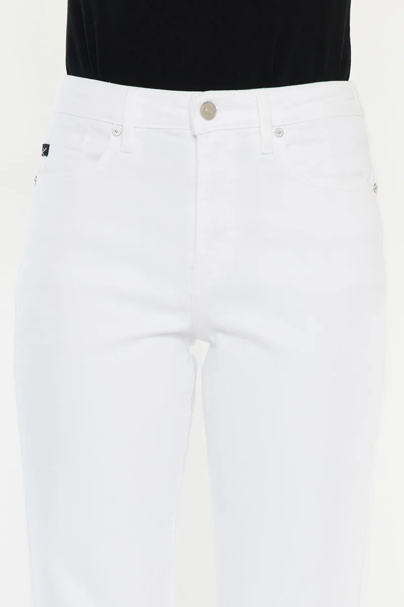Zahra High Rise Cropped Straight Leg Jeans
