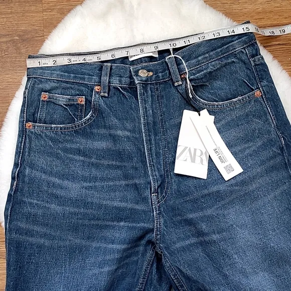 Zara High Rise Straight Leg Jean