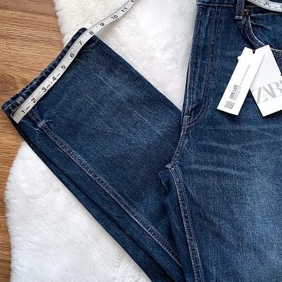 Zara High Rise Straight Leg Jean