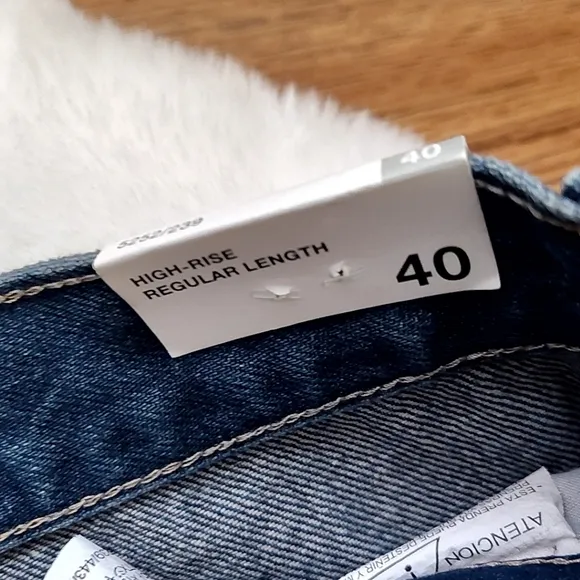 Zara High Rise Straight Leg Jean