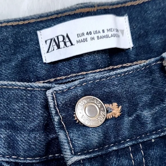 Zara High Rise Straight Leg Jean