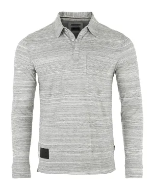 ZIMEGO Men's Casual Long Sleeve Vintage Retro Color Dyed Pocket Polo Shirts